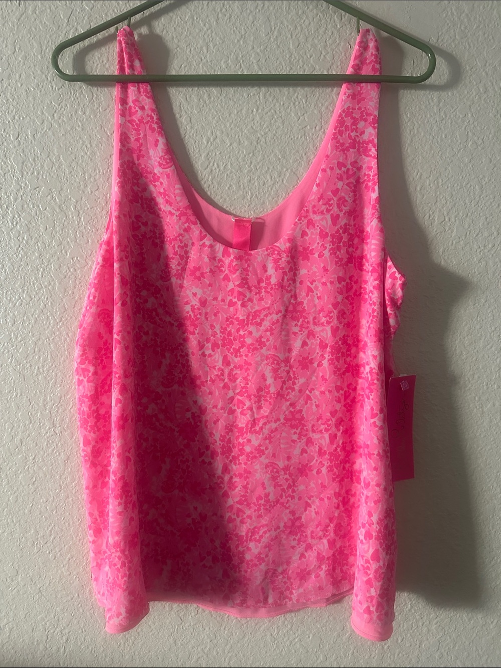 Lilly Pulitzer Neon Pink Floral Camisole Tank